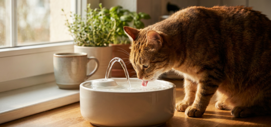 fonte de água para gatos