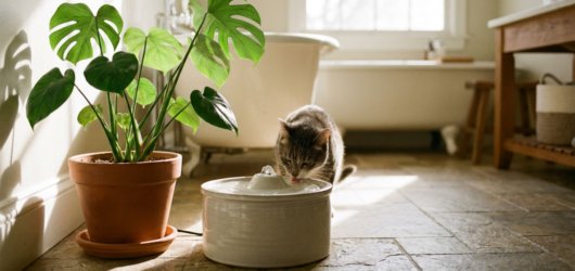 fonte de água para gatos